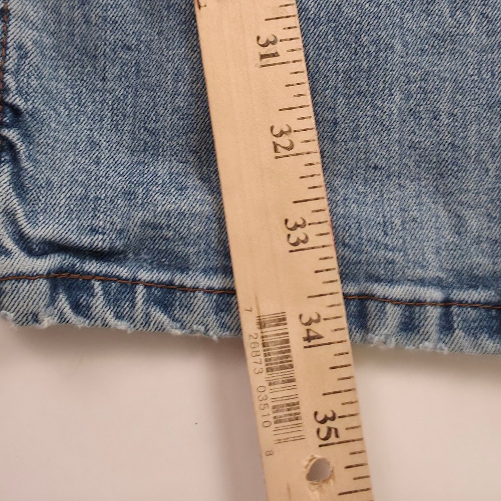 Harley-Davidson Straight Leg Jeans Womens 22 Blue Vintage Biker 90s Motor Style - Picture 11 of 14